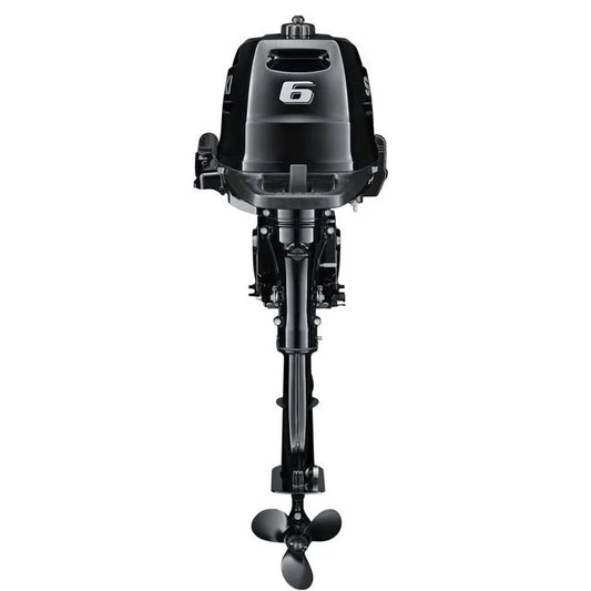 Suzuki DF6A HP 4-Stroke Outboard, 20" Shaft, Manual Start, Black