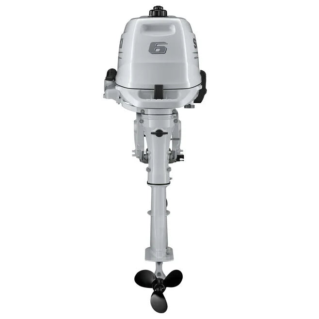 Suzuki DF6A HP 4-Stroke Outboard, 15" Shaft, Manual Start, White
