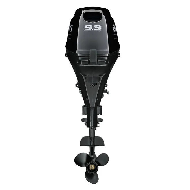 Suzuki DF9.9B HP 4-Stroke Power Tilt Outboard, 25" Shaft, Electric Start, Black