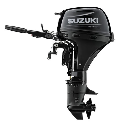 Suzuki DF9.9B HP 4-Stroke Power Tilt Outboard, 15" Shaft, Electric Start, Black