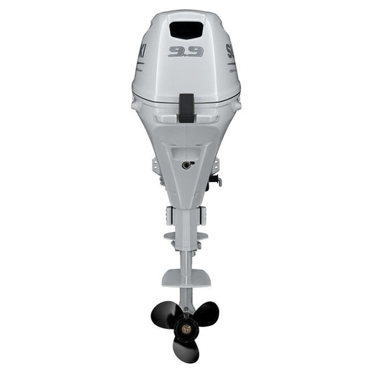 Suzuki DF9.9B HP 4-Stroke Power Tilt Outboard, 20" Shaft, Electric Start, White