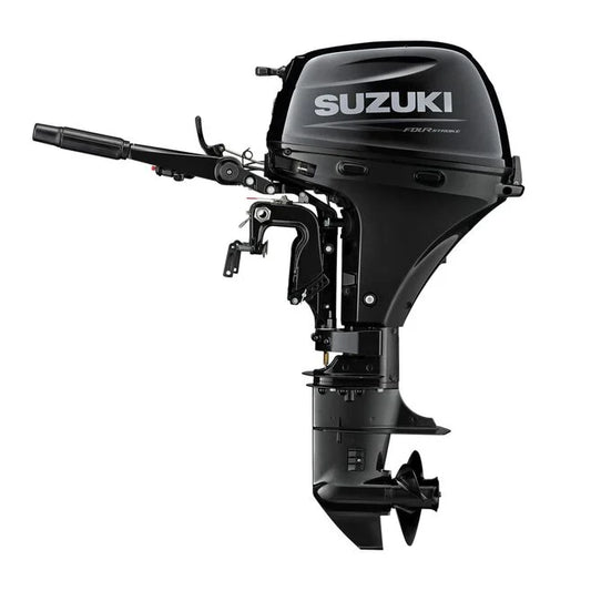 Suzuki DF15A 4-Stroke Outboard, 15" Shaft, Electric Start, Black