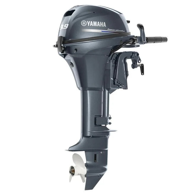 Yamaha 9.9 HP Tiller 4-Stroke Outboard, 25" Shaft, Electric Start, Power Tilt